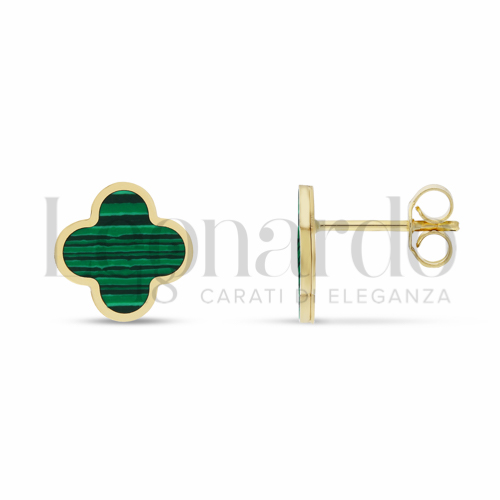 Misura o forma 3° Misura con Malachite in Oro Giallo da 1,7gr.