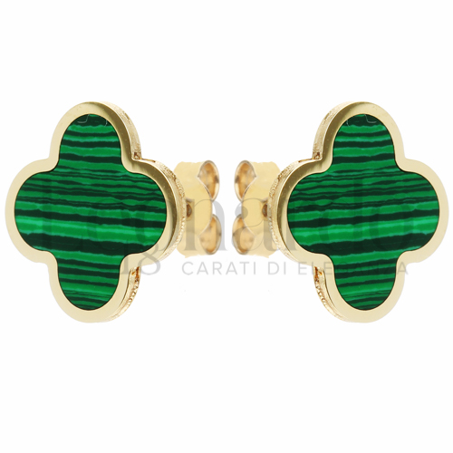 Misura o forma 4° Misura con Malachite in Oro Giallo da 2,8gr.