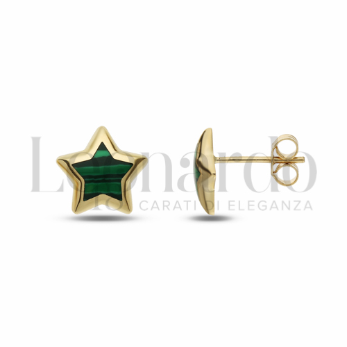 con Malachite in Oro Giallo da 1,7gr.