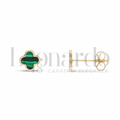 con Malachite in Oro Giallo da 0,9gr.