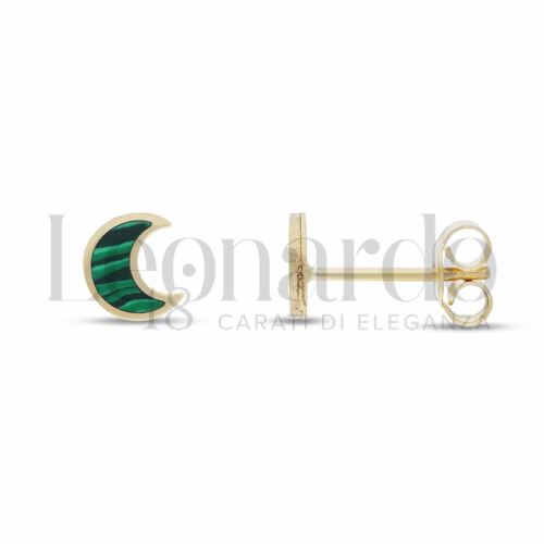 Misura o forma 1&deg; Misura con Malachite in Oro Giallo da 0,8gr.