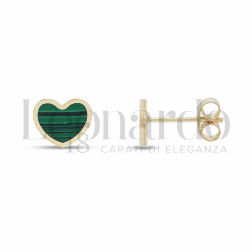 Misura o forma 1&deg; Misura con Malachite in Oro Giallo da 1,1gr.