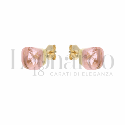 con Pietra Rosa di Francia in Oro Giallo da 2,8gr.