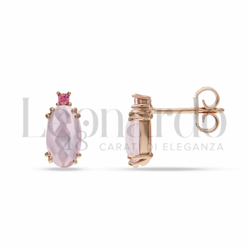 con Pietra Idrotermale Rosa e Zirconi Rosa in Oro Rosa da 1,3gr.