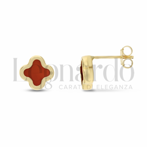 Misura o forma 1° Misura con Pietra Rossa Dura in Oro Giallo da 1,1gr.