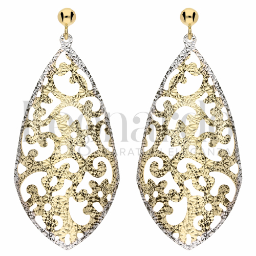 Forma Rombo in Oro Giallo e Oro Bianco da 5gr.