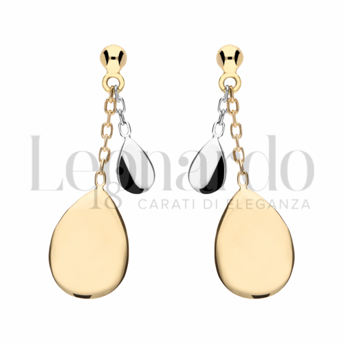 Forma Goccia in Oro Giallo e Oro Bianco da 2,9gr.