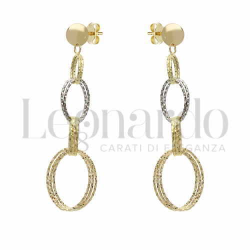 Forma Ovale in Oro Giallo e Oro Bianco da 3,9gr.