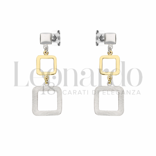 Forma Quadrato in Oro Giallo e Oro Bianco da 2gr.