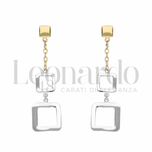Forma Quadrato in Oro Giallo e Oro Bianco da 2gr.