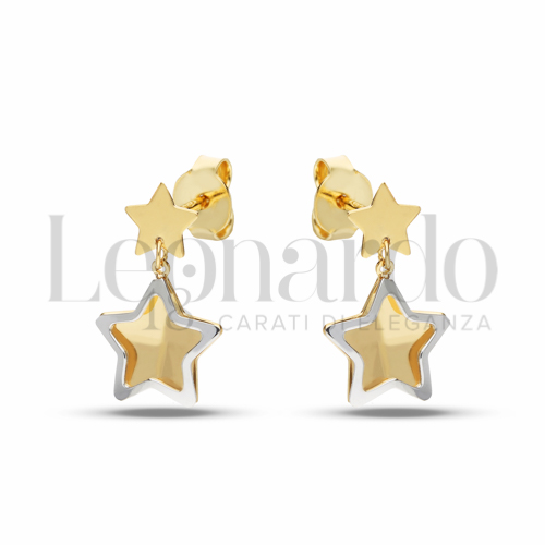 Forma Stella in Oro Giallo e Oro Bianco da 1,8gr.