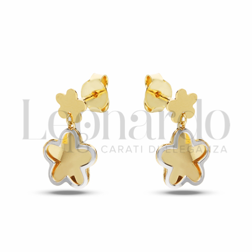 Forma Fiore in Oro Giallo e Oro Bianco da 2gr.