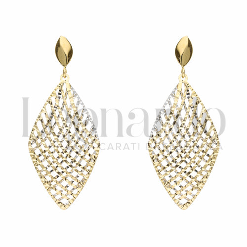 Forma Rombo in Oro Giallo e Oro Bianco da 3,7gr.