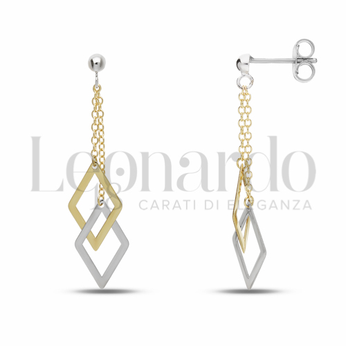 Forma Rombo in Oro Giallo e Oro Bianco da 2,4gr.
