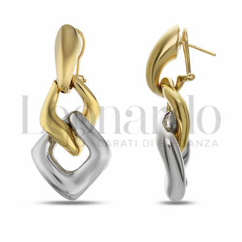 Forma Rombo in Oro Giallo e Oro Bianco da 9,9gr.