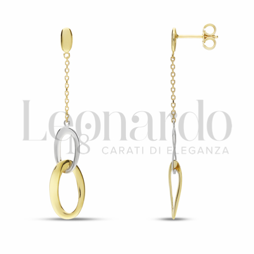 Forma Ovale in Oro Giallo e Oro Bianco da 2,3gr.
