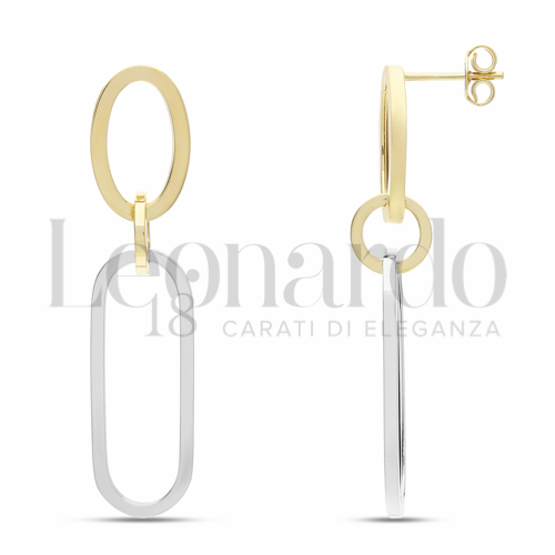 Forma Rettangolo in Oro Giallo e Oro Bianco da 4,1gr.