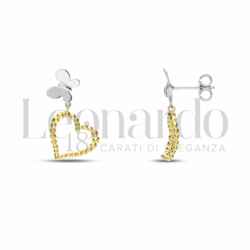 Forma Cuore in Oro Giallo e Oro Bianco da 3gr.