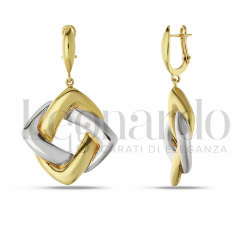 Forma Rombo in Oro Giallo e Oro Bianco da 10gr.