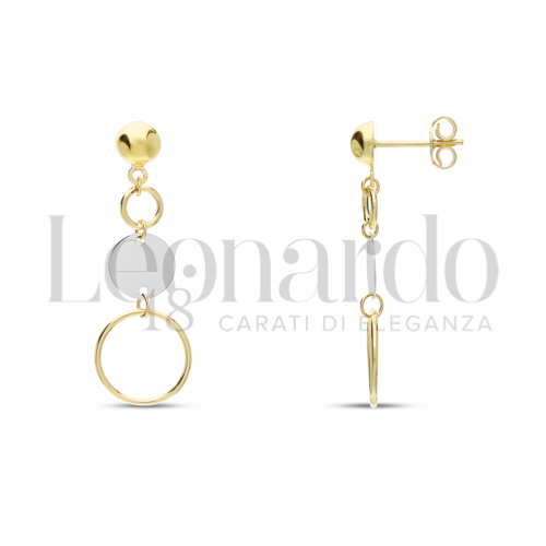 Forma Tondo in Oro Giallo e Oro Bianco da 2,6gr.