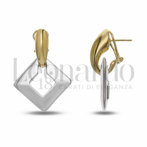 Forma Rombo in Oro Giallo e Oro Bianco da 6,8gr.