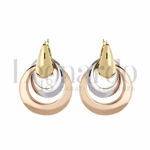 Forma Tondo in Oro Giallo, Oro Bianco e Oro Rosa da 9,3gr.
