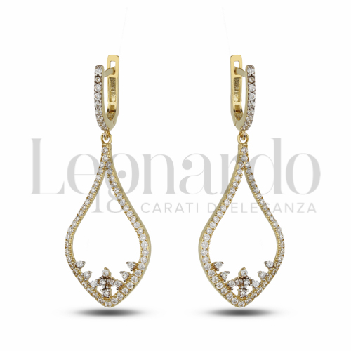 con Zircone bianco in Oro Giallo e Oro Bianco da 4,5gr.