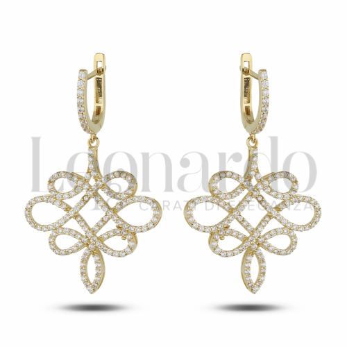 con Zircone bianco in Oro Giallo e Oro Bianco da 5,7gr.