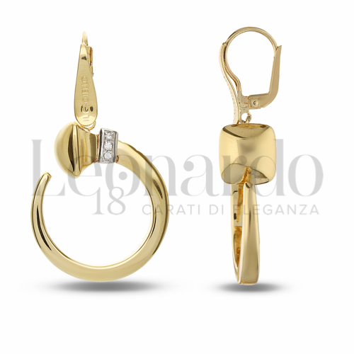 con Zircone bianco in Oro Giallo e Oro Bianco da 7,9gr.
