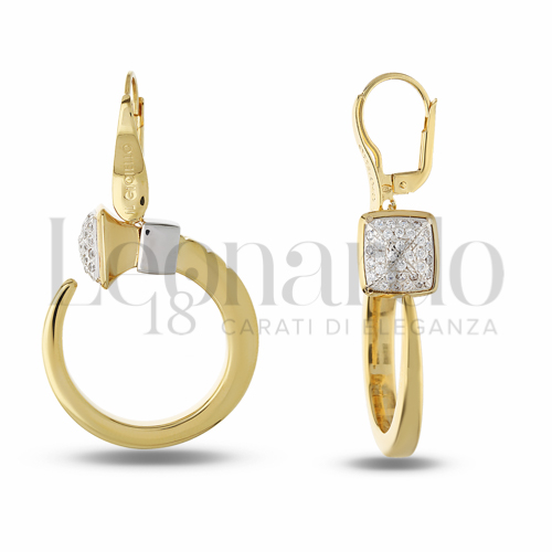 con Zircone bianco in Oro Giallo e Oro Bianco da 11,6gr.
