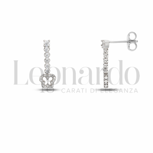 Forma Farfalla con Zircone bianco in Oro Bianco da 2,3gr.