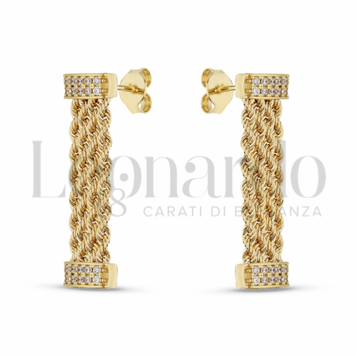 con Zircone bianco in Oro Giallo da 6,6gr.