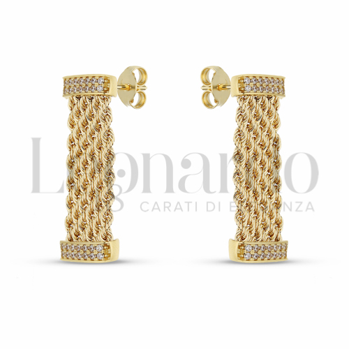 con Zircone bianco in Oro Giallo da 8,7gr.