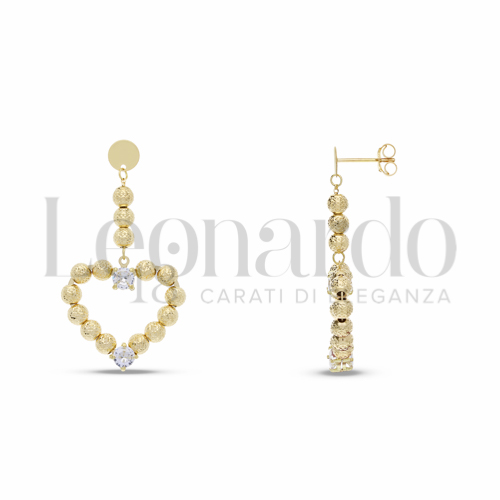 Forma Cuore con Zircone bianco in Oro Giallo da 4,9gr.