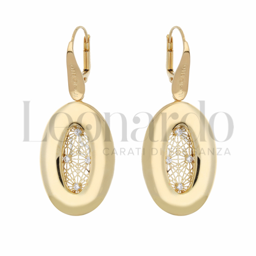 Forma Ovale con Zircone bianco in Oro Giallo da 6,9gr.