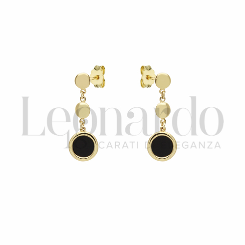 Forma Tondo con Onice in Oro Giallo da 2,5gr.