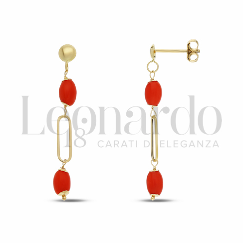 con Corallo in Oro Giallo da 1,1gr.