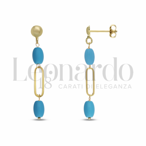 con Turchese in Oro Giallo da 1,1gr.