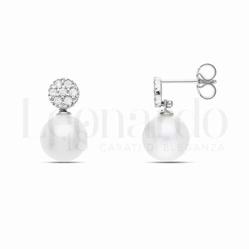 con Perla & Zirconi bianchi in Oro Bianco da 3,5gr.