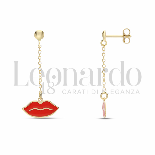 con Smalto rosso in Oro Giallo da 1,8gr.