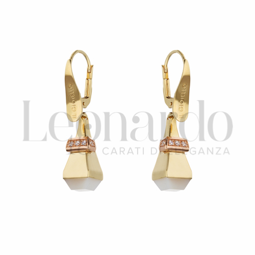con Madreperla e zirconi in Oro Giallo e Oro Rosa da 6,5gr.