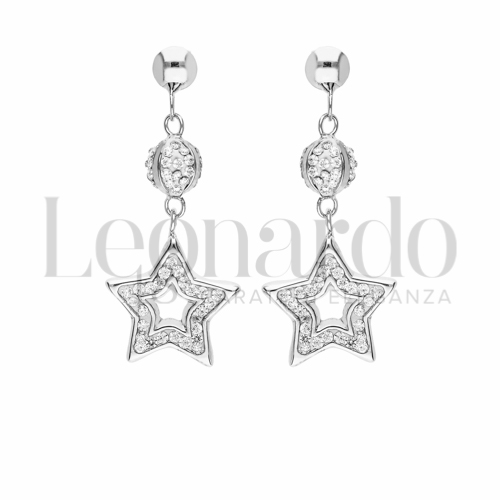 Forma Stella con Resina e zirconi in Oro Bianco da 2,1gr.
