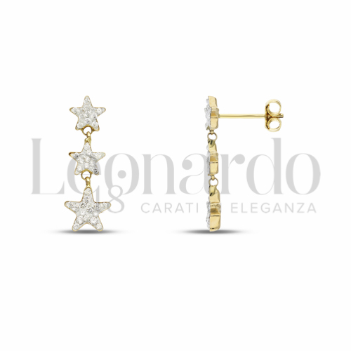 Forma Stella con Resina e zirconi in Oro Giallo da 1,2gr.