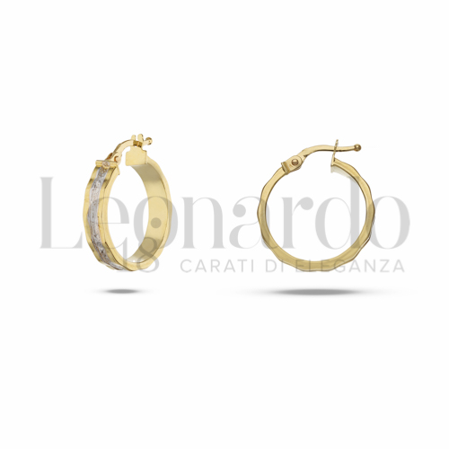 15 mm Diametro in Oro Giallo e Oro Bianco da 2,1gr.