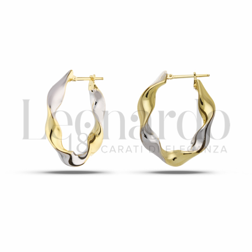 16x24 mm Diametro interno o misura in Oro Giallo e Oro Bianco da 4,6gr.