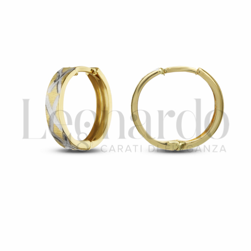 14 mm Diametro interno o misura in Oro Giallo e Oro Bianco da 1,7gr.