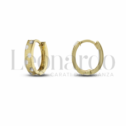 9x12 mm Diametro interno o misura in Oro Giallo e Oro Bianco da 1,5gr.