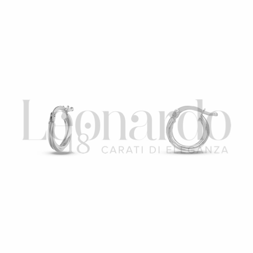 8 mm Diametro interno o misura in Oro Bianco da 0,8gr.