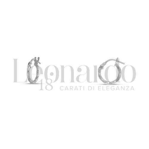 8 mm Diametro interno o misura in Oro Bianco da 0,7gr.