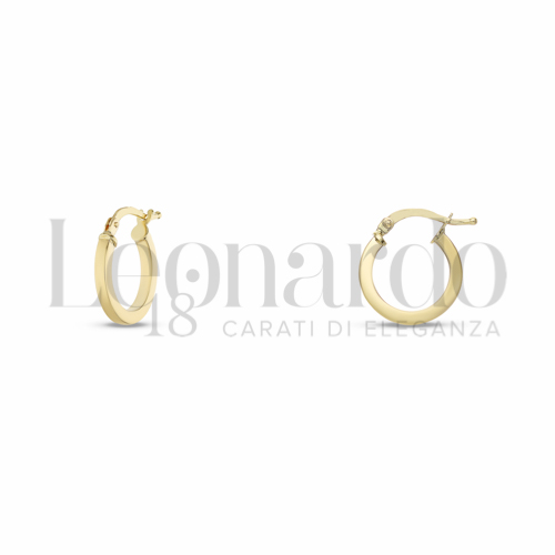 Day.berlin Orecchini A Cerchio Piccoli Diametro 17mm – Placcati Oro 18k, Acciaio Inox 316L, Ipoallergenici